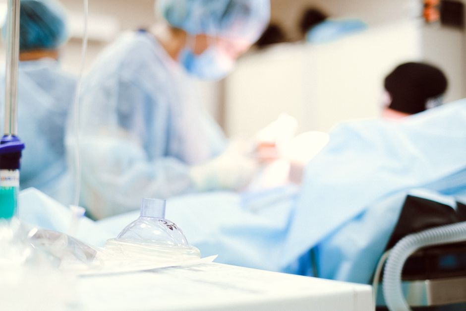 Breast augmentation surgery in a Korean operating room