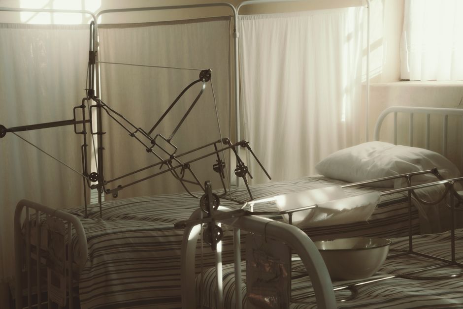 Heart transplant patient in post-operative recovery ward during cardiac rehabilitation in South Korea