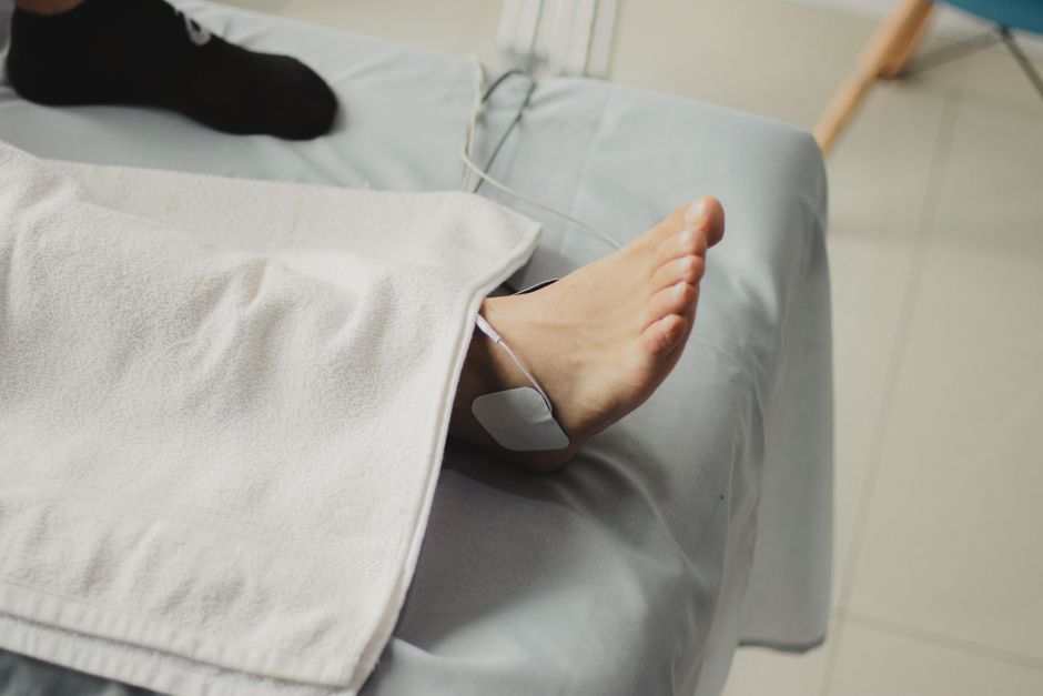 Patient recovering from intestinal transplant with nutritional support in Korean hospital ward